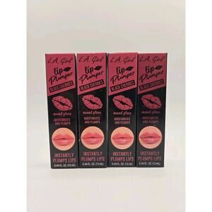 Lot of 4 L.A. Girl Lip Plumper Black Cherries Mood Gloss Instantly Plumps Lips